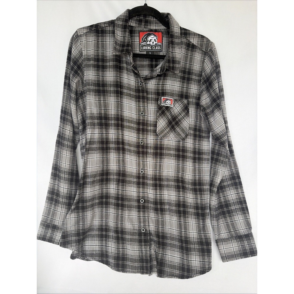 Lurking Class By Sketchy Tank "Don't Pray For Me" Black/Grey Flannel Mens Sm